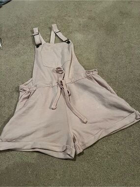 Wallflower Dusty Pink Short Overalls